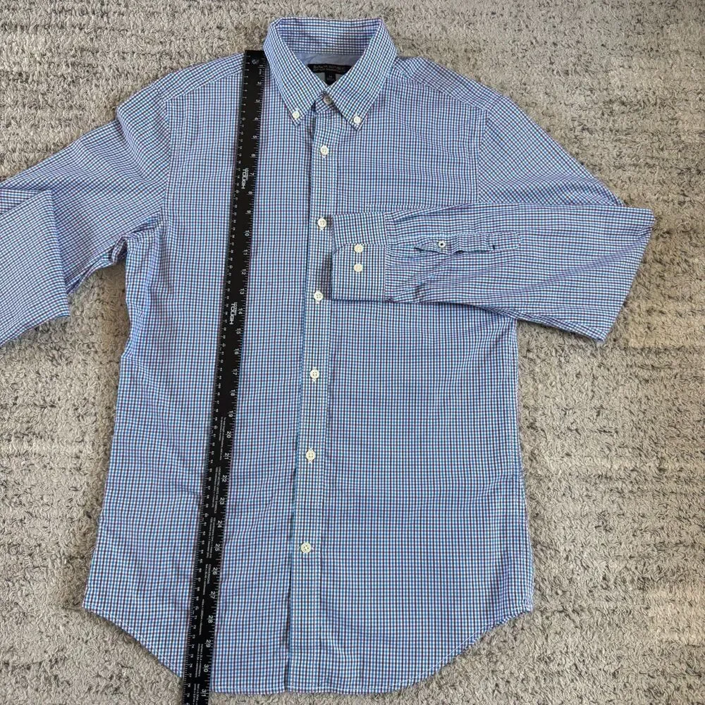 Banana Republic Men’s M Soft Wash Tailored Slim Fit Check Long Sleeve Shirt